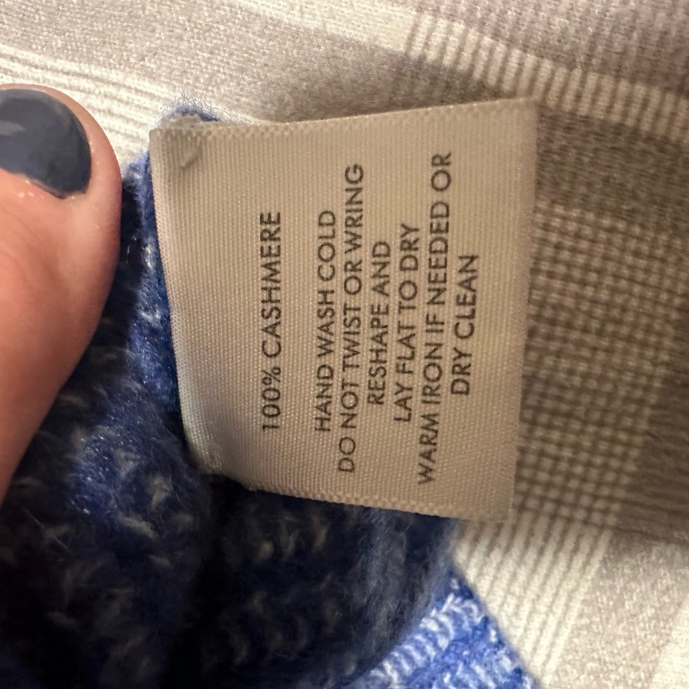 White + Warren Blue Sweater - Picture 5 of 5